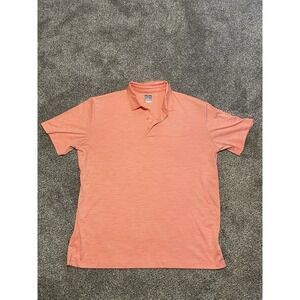 Callaway Golf Polo Men's Opti Dri XL Performance Stripes Coral‎ Stretch